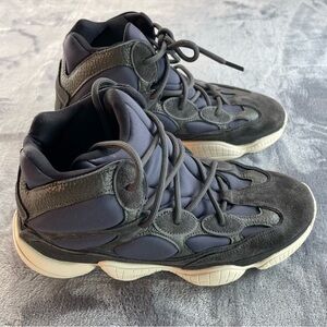 adidas Yeezy Black and Gray High-Top Sneakers